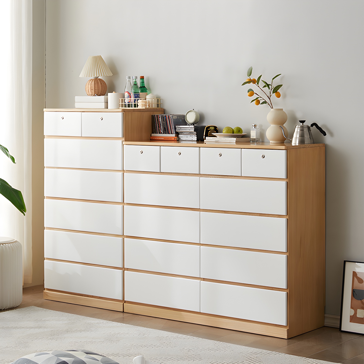 Elegant Medium Wood Scandinavian Dresser with Self-Close Drawers - image 8