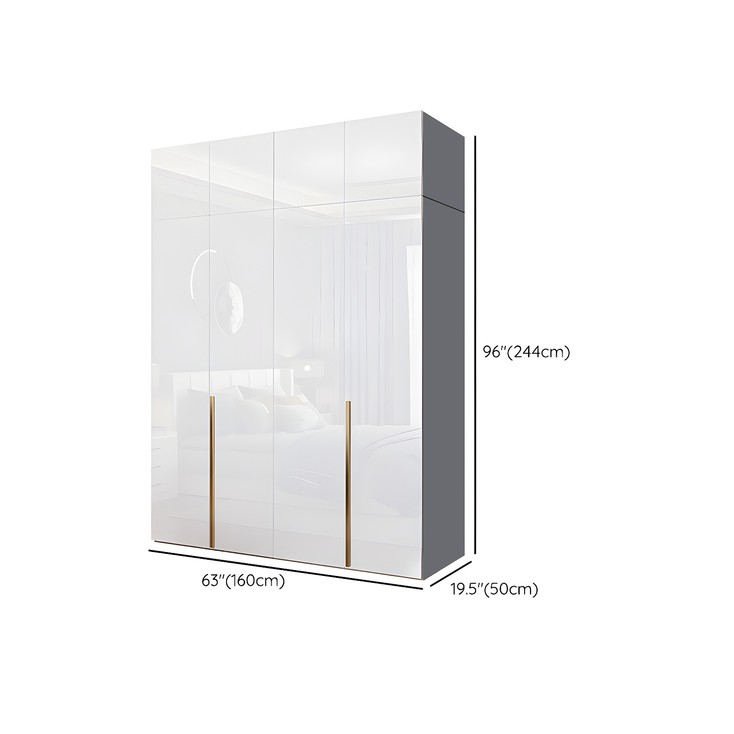 Bedroom Soft Close Doors Armoire Modern Style Wooden Wardrobe Cabinet - image 23