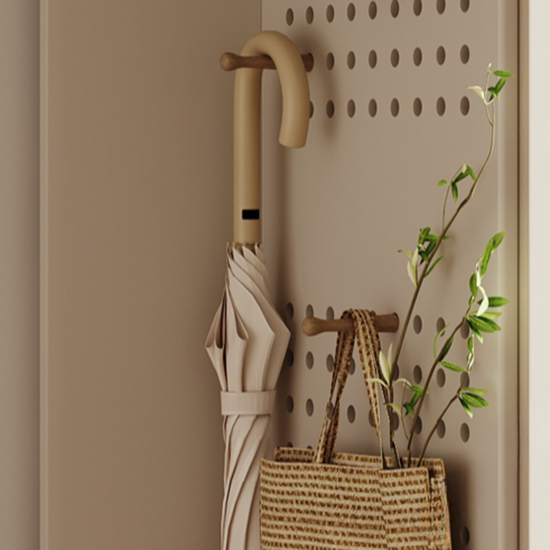 Cream Modern Wood Wardrobe Armoire with Soft Close Drawer and Door, Interior Shelves, and Hanging Rod - image 4