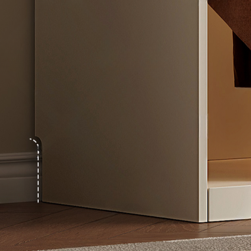 White Minimalist Laminate Wardrobe Closet with 5 Drawers/2 Drawers, Interior Shelves, and Clothing Rod - image 6