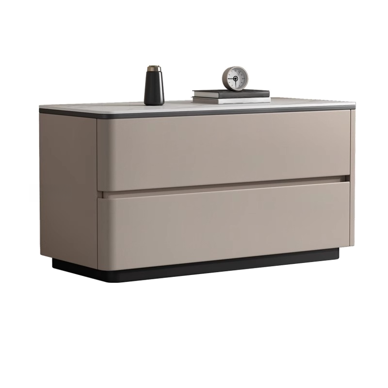 Organic Modern Nightstand With Drawer Organization, 2 Drawers, and Stone Countertop - image 13