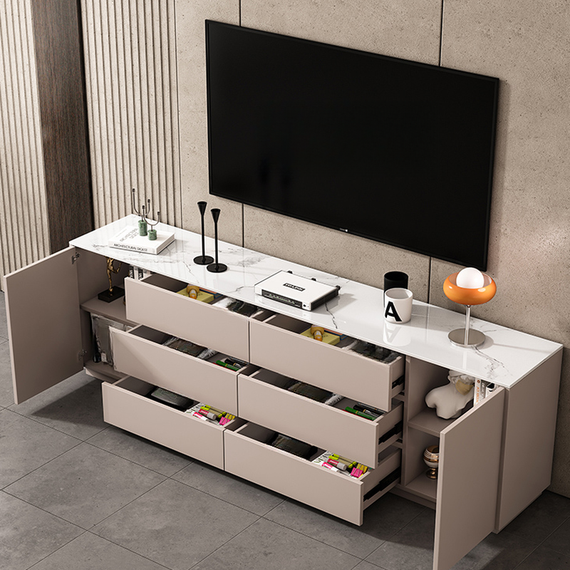 2-Door & 6 Drawers Rectangular TV Stand with Changeable Shelf for Sitting Room, 3 Tiers - image 16