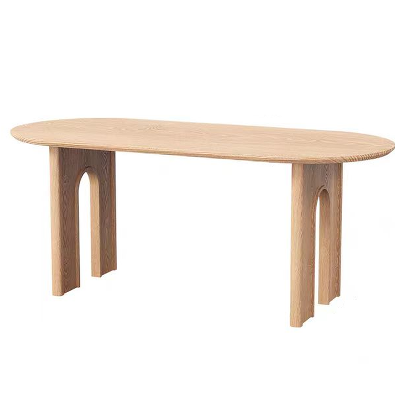 Natural/Espresso Finish/Sand Natural Pine Wood Dining Table for 9 People/for 6 - image 7