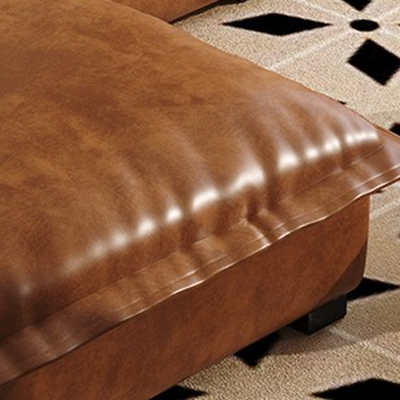 L-Shape Brown Leather Sofa Recliner - image 2