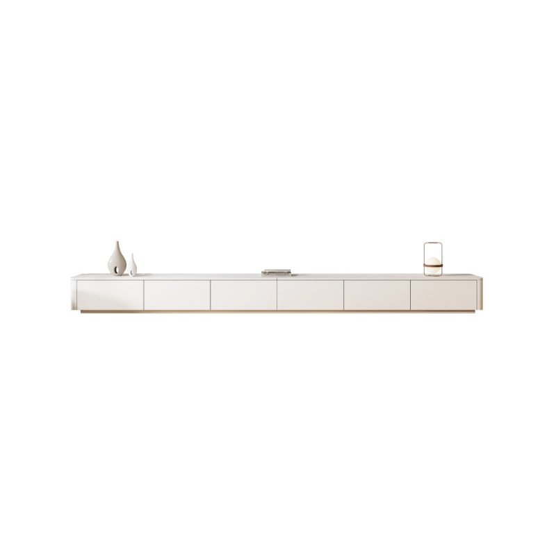 Ivory Rectangular Wall-supported TV Stand with 6 Drawers/5 Drawers - image 16
