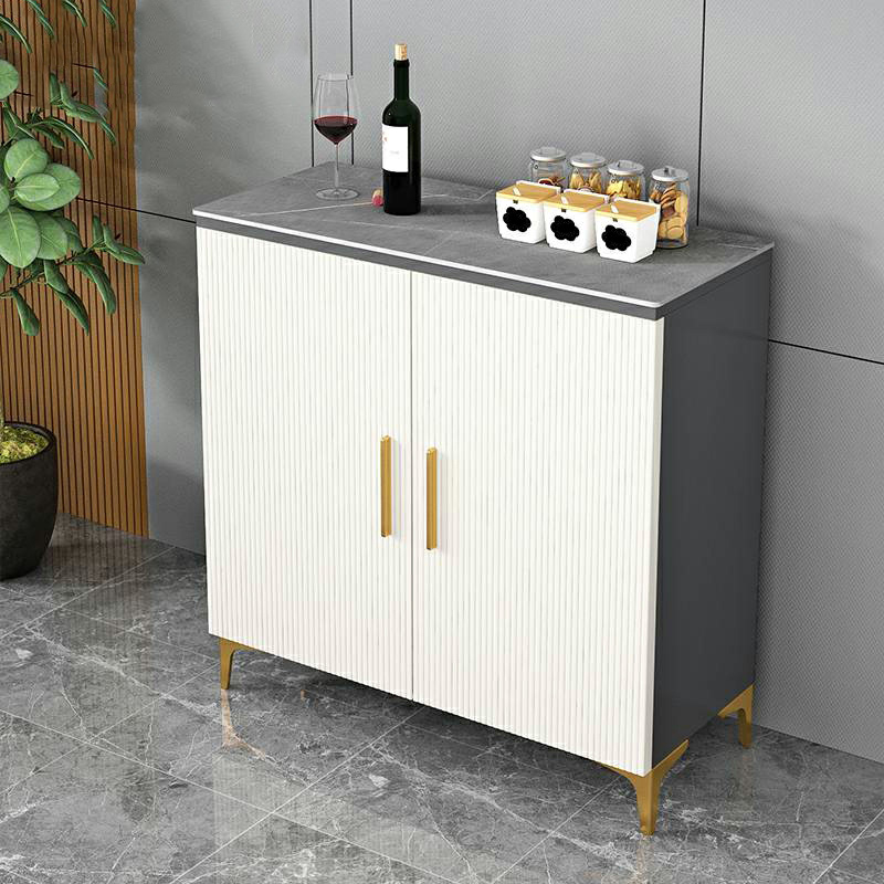 Wood Sideboard/Credenza 35 Inches Wide Glam Style, No Drawers, 2-Door Cabinet - image 7