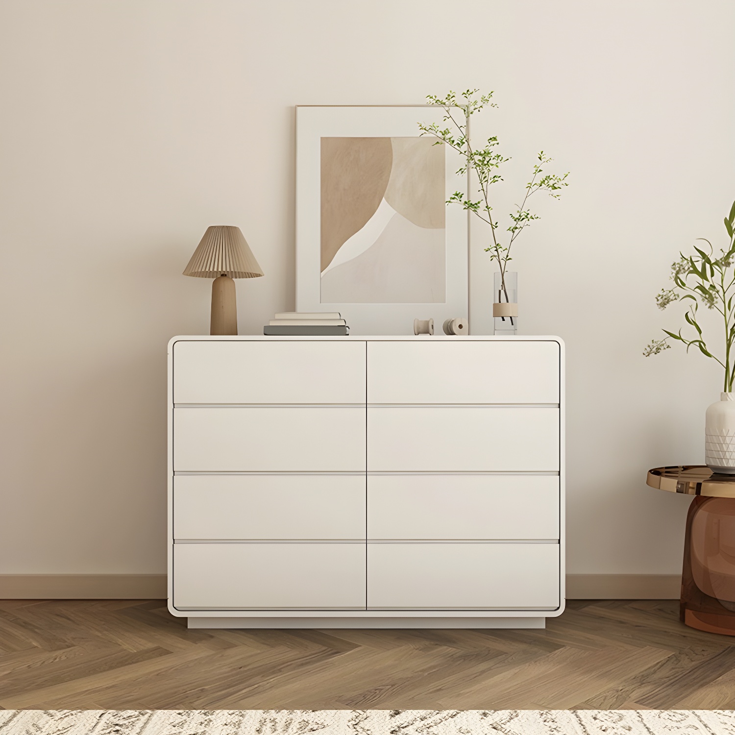 Modern White Double Dresser with Drawers and Soft Close Glides - image 2