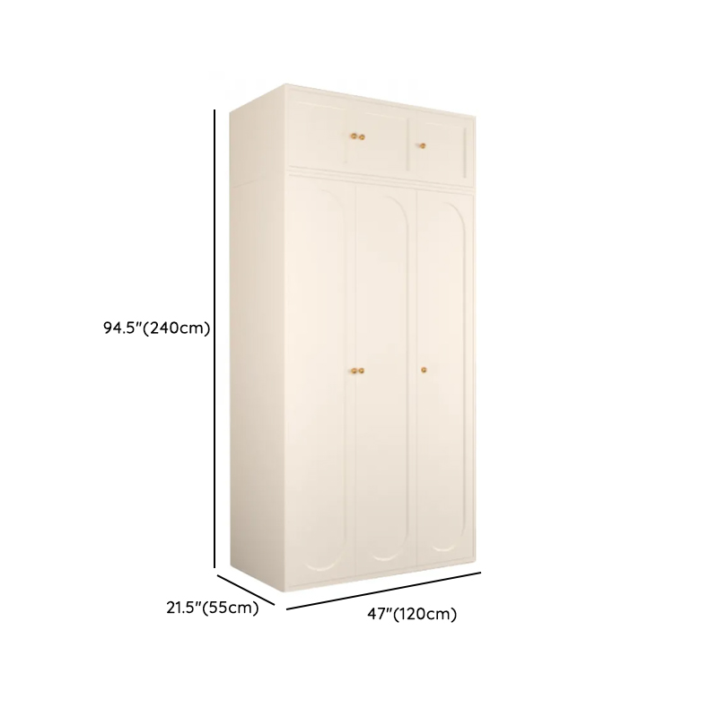 Chalk Casual Unattached Wardrobe with Adaptable Shelf, Soft Close Door, Hanging Rod, and Articulated Mechanism - image 25