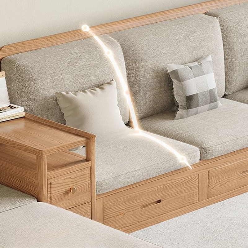 Versatile Straight/L-Shape Sofa/Sofa Recliner in Cotton for 5/Seats 2/1-seater with Drawer Storage and Horizontal/Left Orientation - image 6