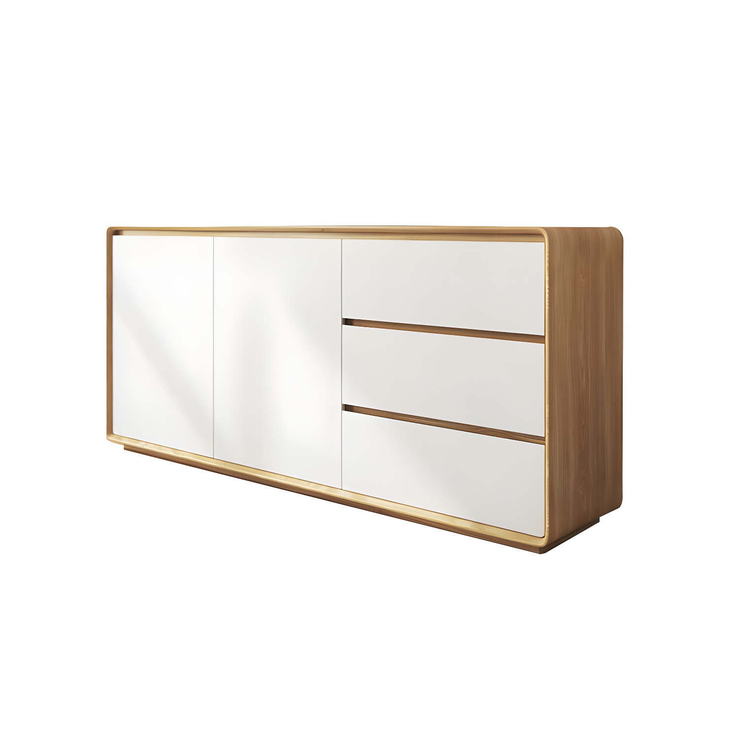 Modern and Contemporary Credenza Wood Dining Buffet with Cabinets and Drawers - image 3