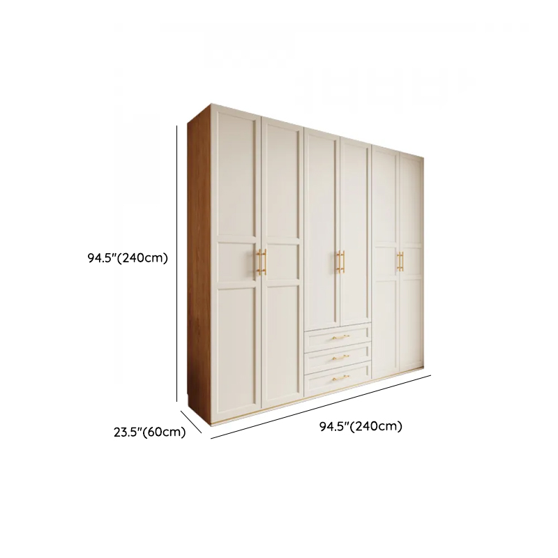 White Minimalist Laminate Independent Wardrobe Closet with Soft Close Drawer, Soft Close Door, and Interior Shelves - image 15