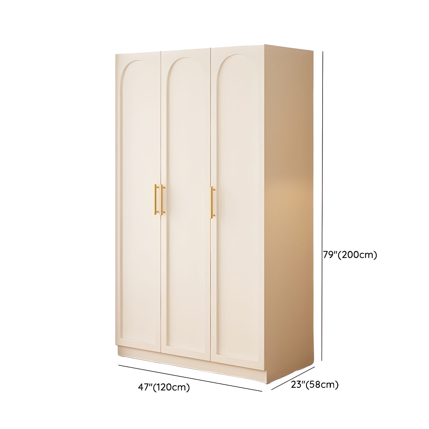 Modern White Wardrobe Armoire with Clothing Rod and Reserve Installation Holes - image 13