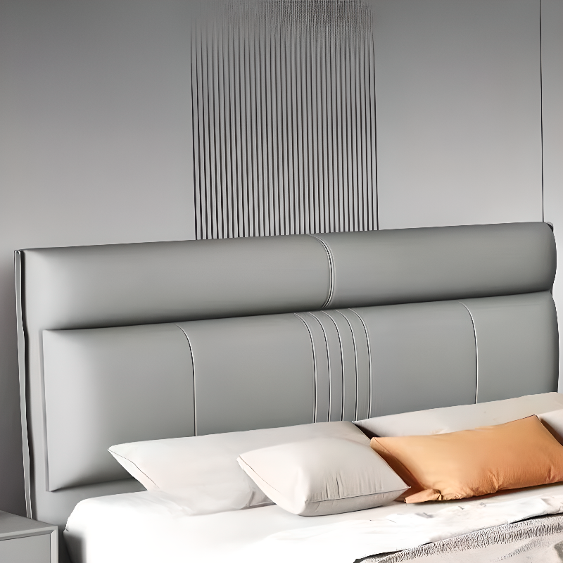 Trendy Panel Headboard in Natural Wood with No Distressing, Rectangle Shape for Queen/Full Bed, Featuring Sponge Upholstery and Standard Height - image 8