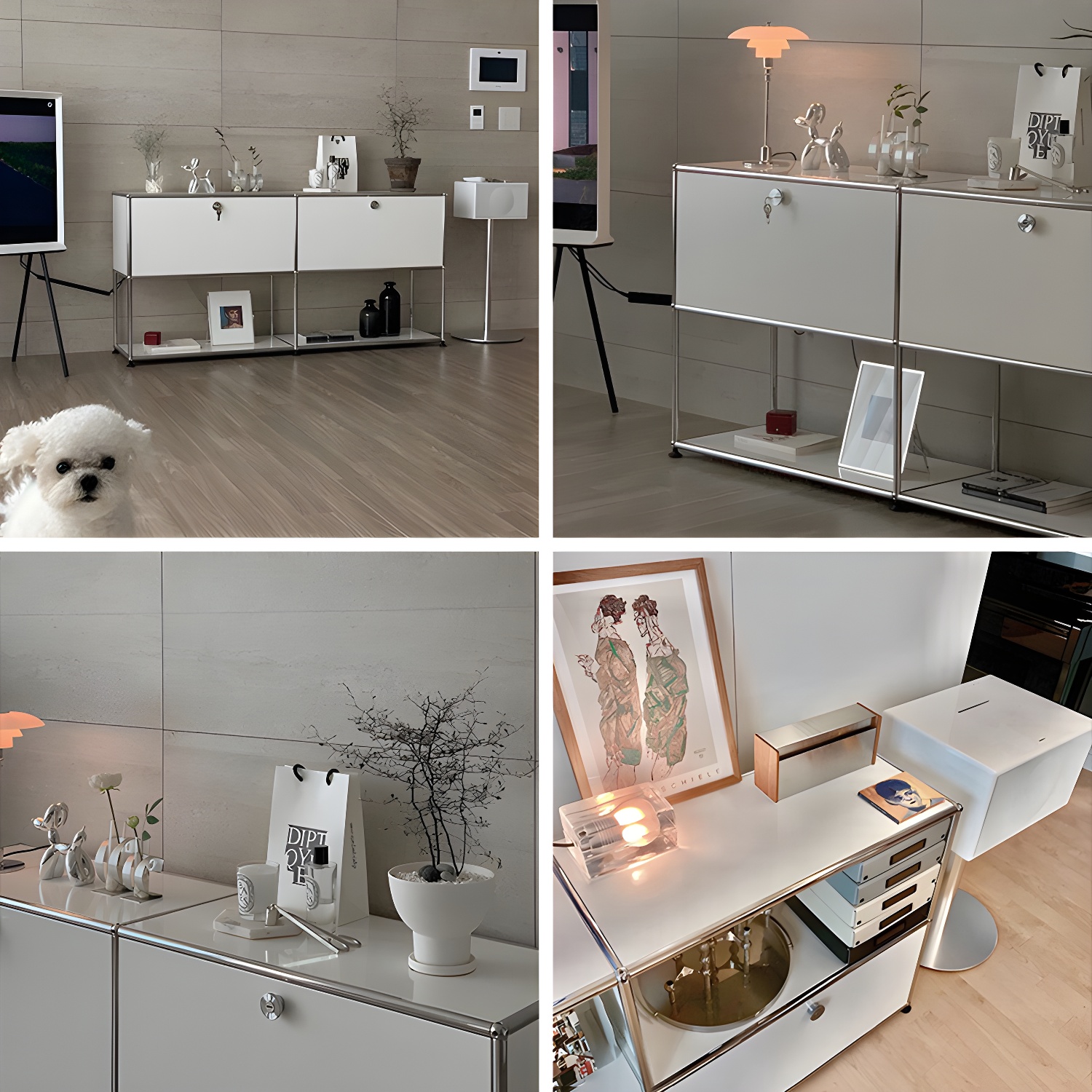 Modern Storage Sideboard Metal Sideboard with Drawer for Home - image 12