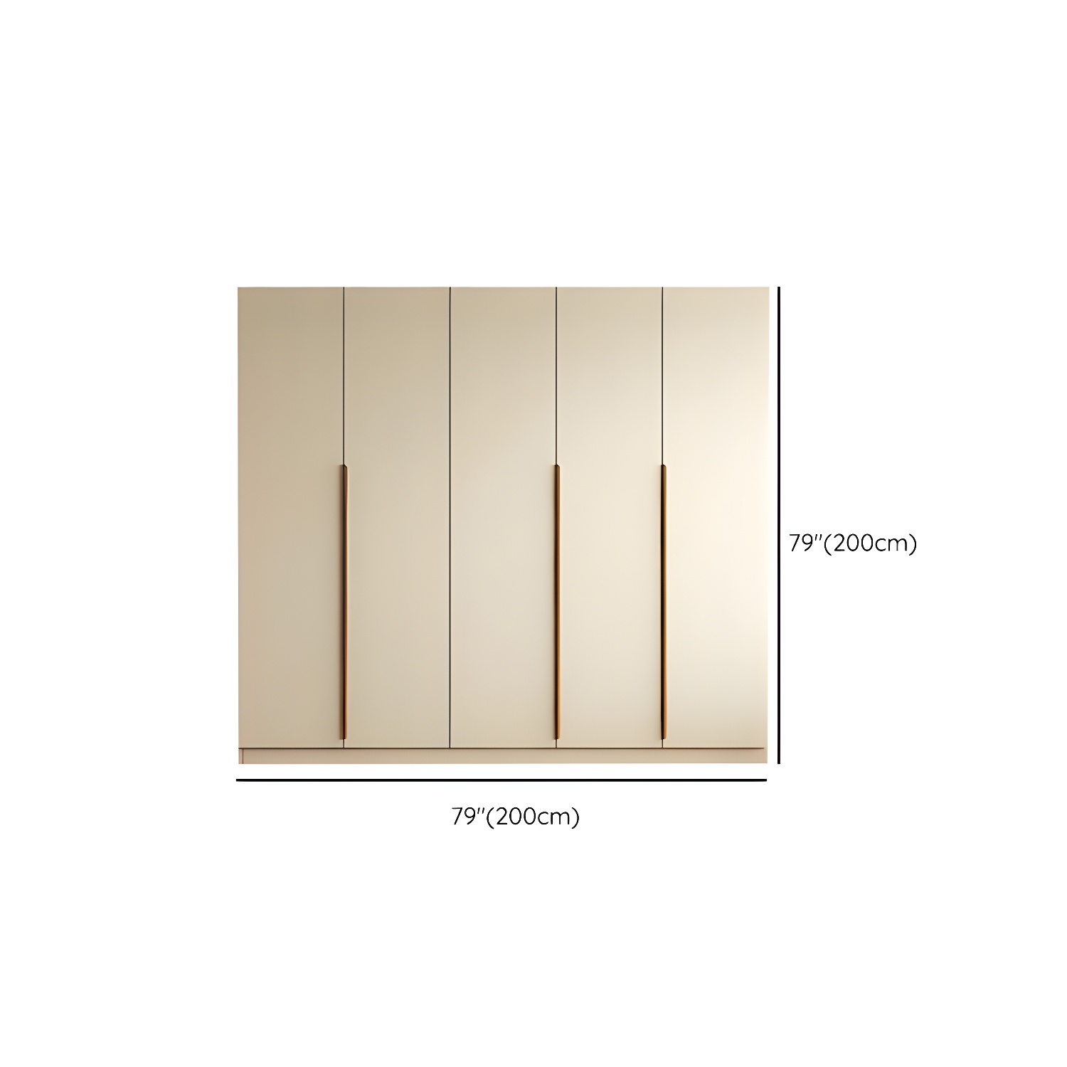 Modern Wardrobe Cabinet Engineered Wood with Garment Rod in White - image 11