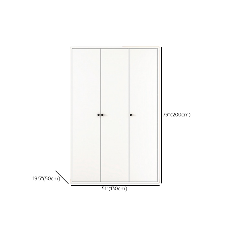 White Modish Steel Armoire Cabinet with Adaptable Shelf and Clothing Rod - image 12