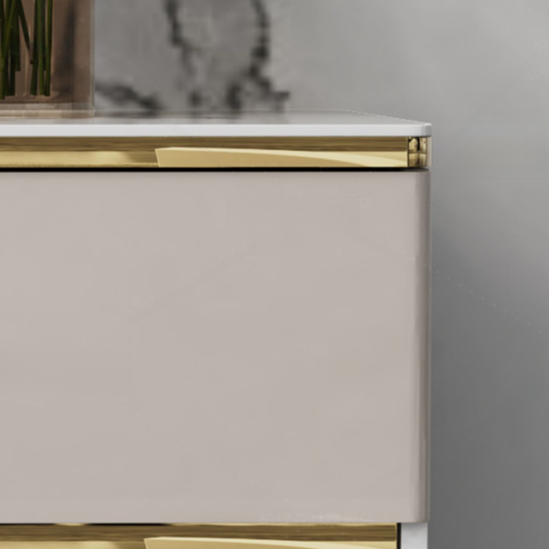 Elegant Standalone Sideboard with 5 Drawers, 5 Doors, and Faux Marble Countertop - image 8