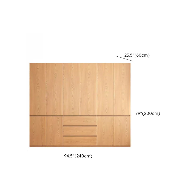 Natural Finish Unfixed Almirah Manufactured Wood Soft Close Drawer Soft Close Door Hinged - image 20