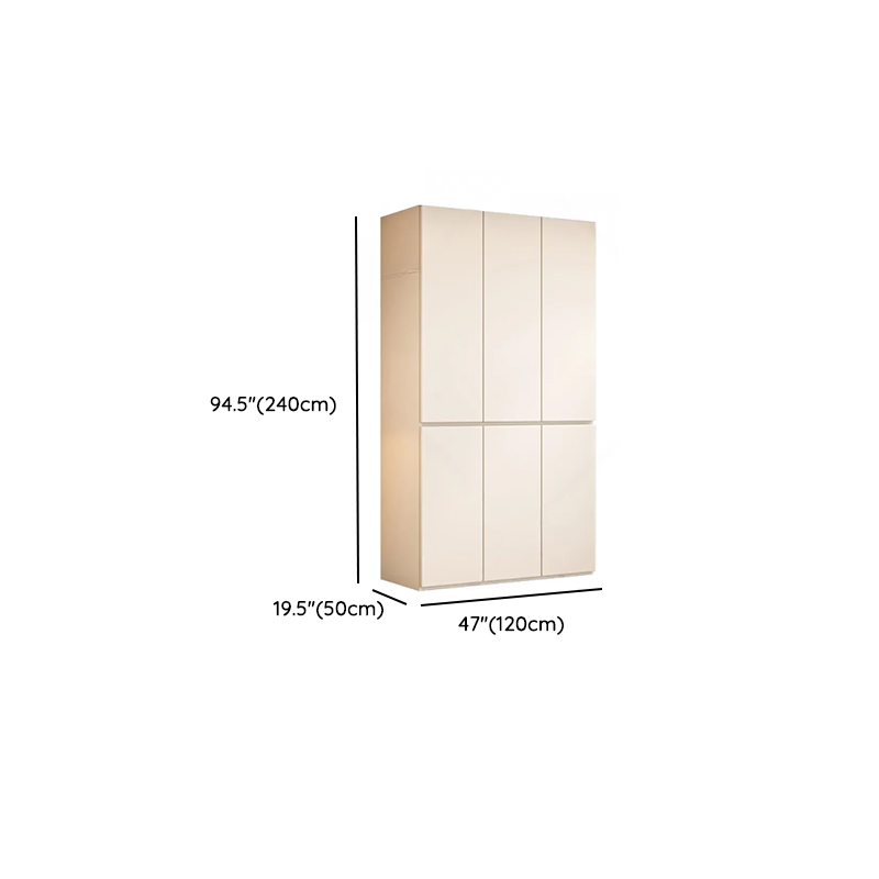 White Minimalist Wooden Independent Wardrobe Closet with 2 Drawers, Soft Close Door, and Interior Shelves - image 10
