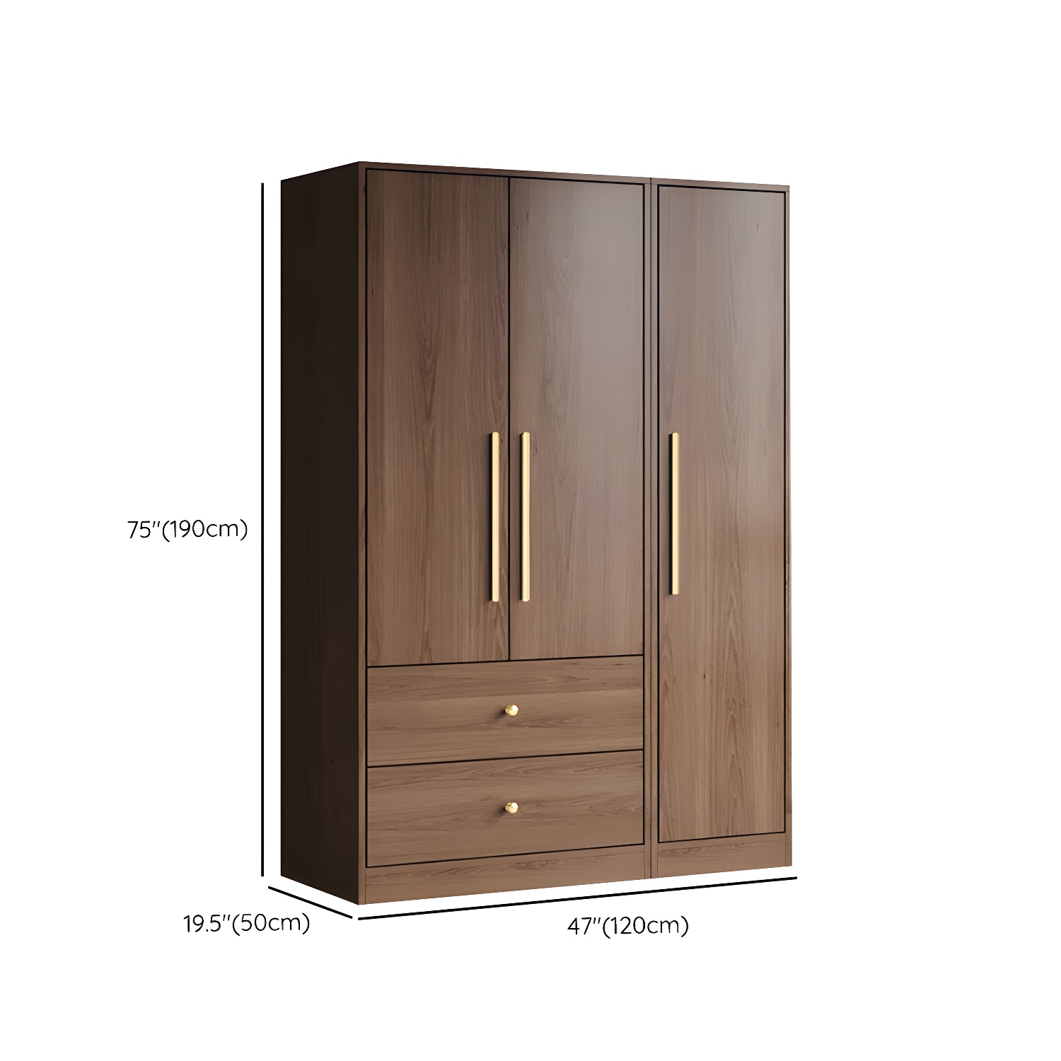 Wood Grain Design Armoires & Wardrobes with Soft Close Door and Storage Space - image 17