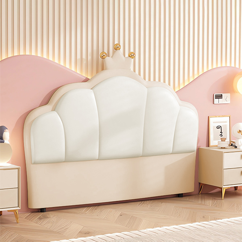 Trendy Panel Headboard in Natural Wood with No Distressing, Portman Shape for King/Queen/Full Bed, Featuring Sponge Upholstery and Standard Height - image 3