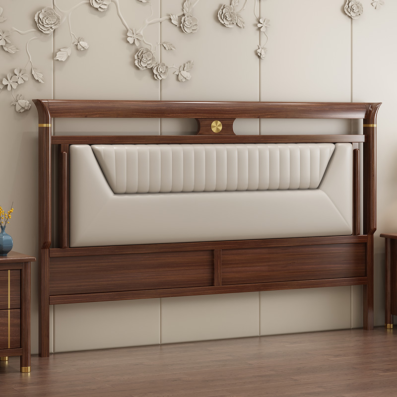 Trendy Panel Headboard in Natural Wood with No Distressing, Rectangle Shape for King/Queen/Full Bed, Featuring Sponge Upholstery and Standard Height - image 4