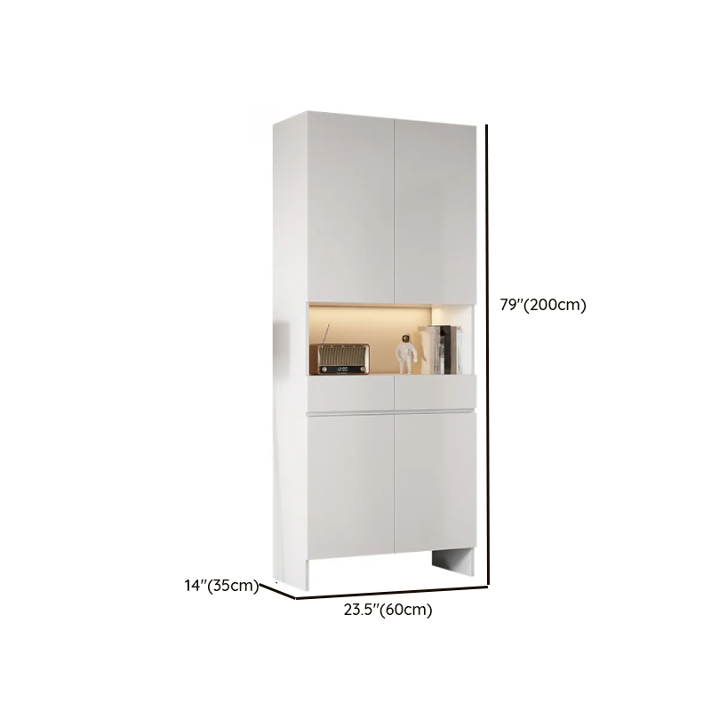 Trendy Rectangle Accent Cabinet with Hutch, Changeable Shelf, Groove Handles, Multi-Color Top, and Soft Close Drawer - image 20