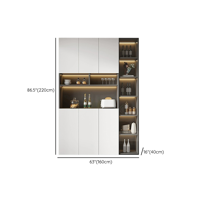 White Modern Buffet Cabinet with Cabinets and Shelves, Full Assembly Needed - image 17