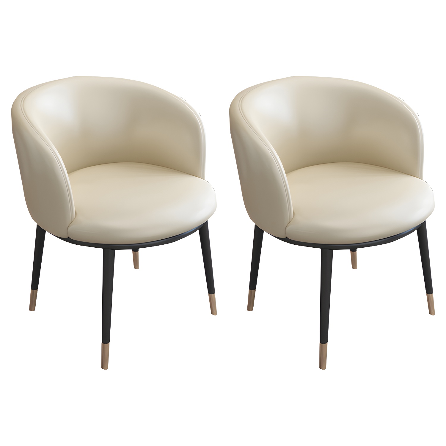 Faux Leather Contemporary Dining Chair with 4 Legs Matte Finish Solid Back Chair - image 10