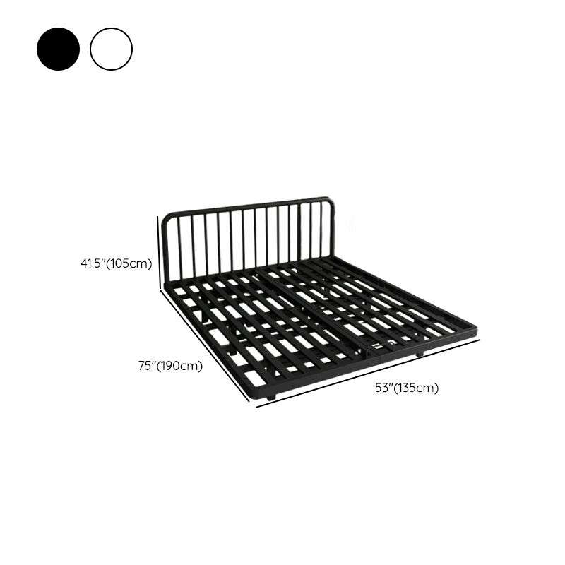 Modern Iron Open-Frame Bed with Solid Color, Metal Slats, and Legs Included - image 20