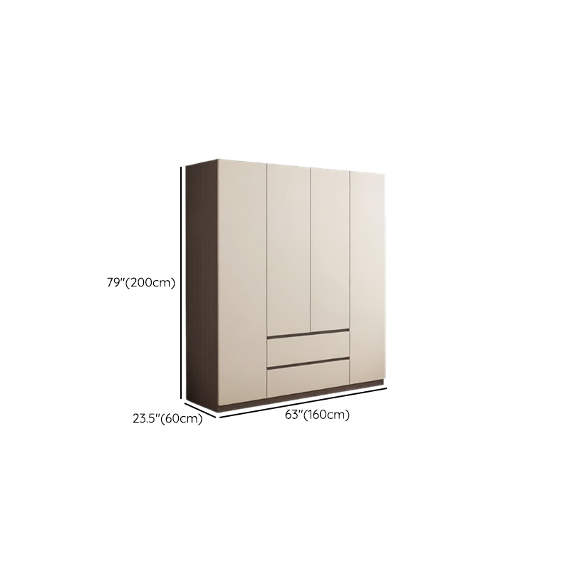Modern Lumber Wardrobe Armoire with Soft Close Drawer, Soft Close Door, Interior Shelves, and Hanging Rod - image 8