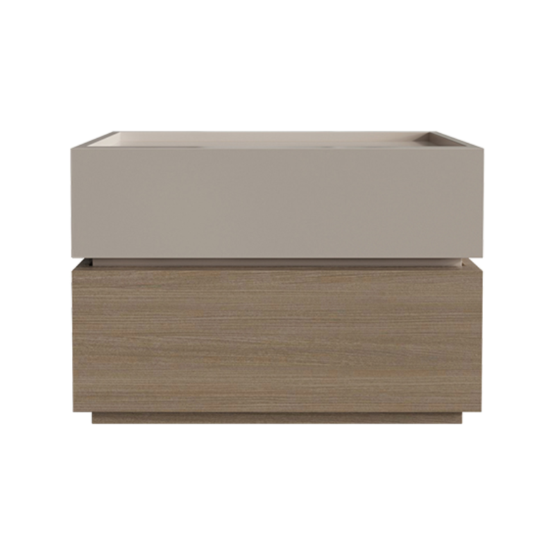 Organic Modern Nightstand With Drawer Organization Featuring 2 Drawers and Real Wood Countertop - image 6