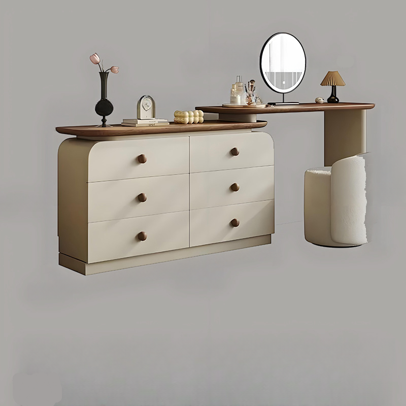 Modish Large Vanity Set/Makeup Vanity with Laminate Table Top, White Finish, 3 Drawers, Mirror Lights, and Scalable Design - image 6