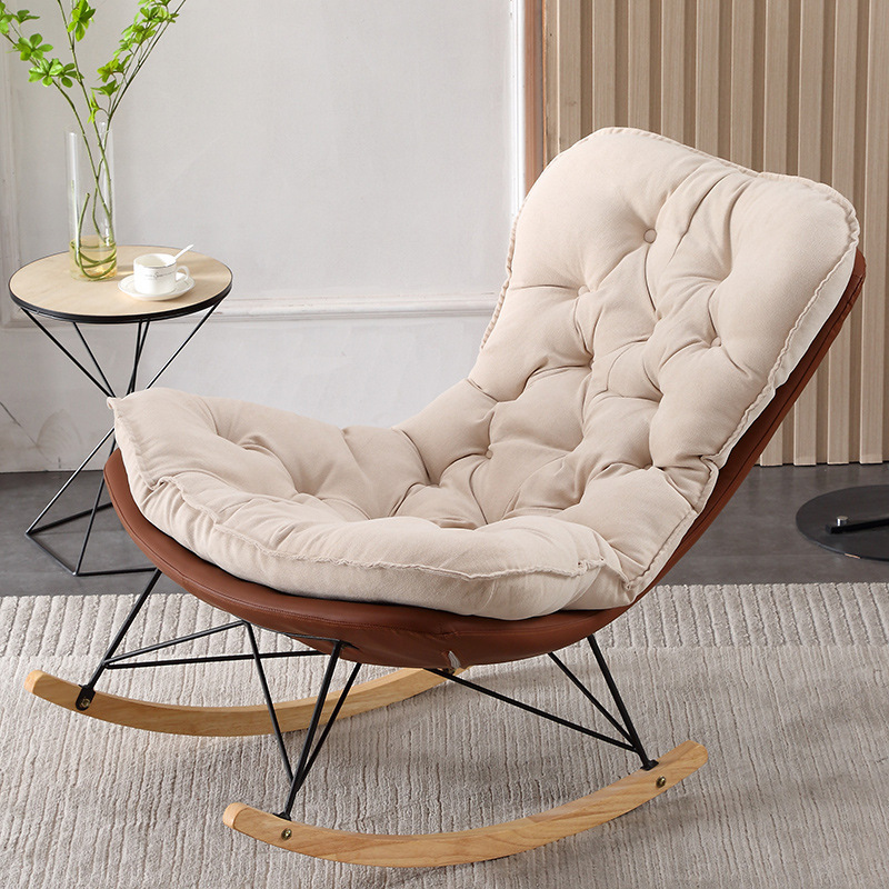 Modish Upholstered Rocking Accent Chair - image 6