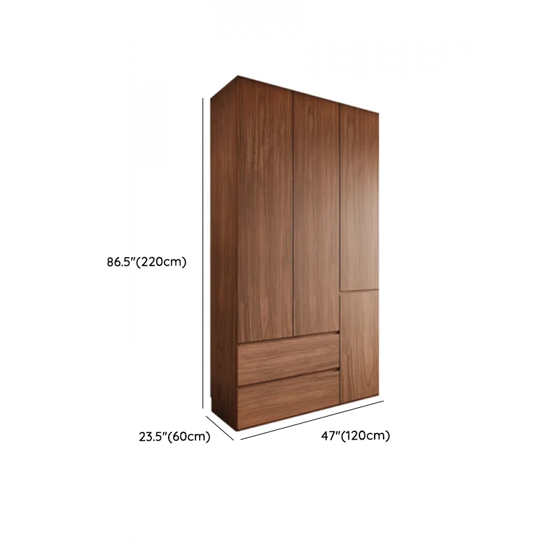 Acorn Minimalist Natural Wood Wardrobe Closet with Soft Close Drawer, Soft Close Door, Interior Shelves, and Clothing Rod - image 18