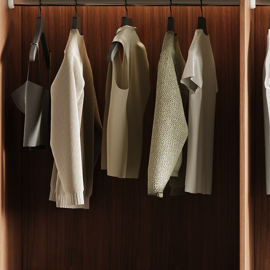 Acorn Minimalist Natural Wood Independent Wardrobe Closet with Soft Close Drawer, Soft Close Door, and Interior Shelves - image 6