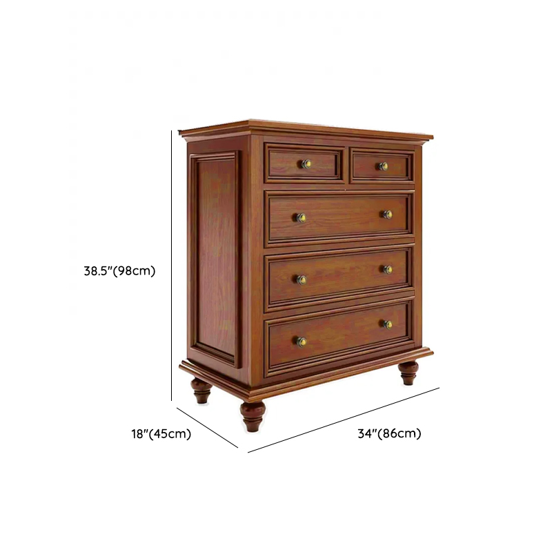 Cocoa Trendy Ash Wood Console Dresser/Semainier with 9/7/6 Drawers, Integrated Cable Management, Horizontal/Vertical - image 15