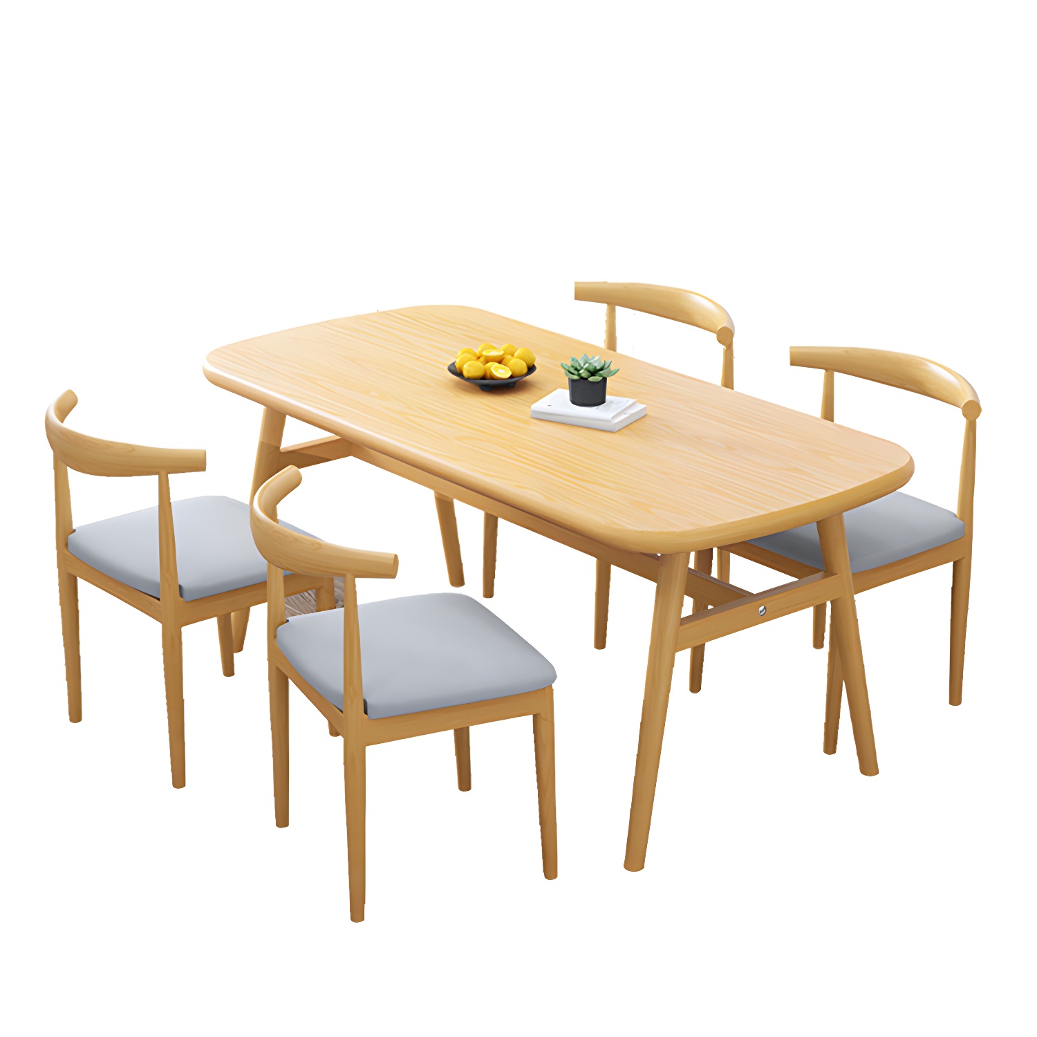 Modern Kitchen Wood Furniture of Standard Height Formal Dining Room Table Set
