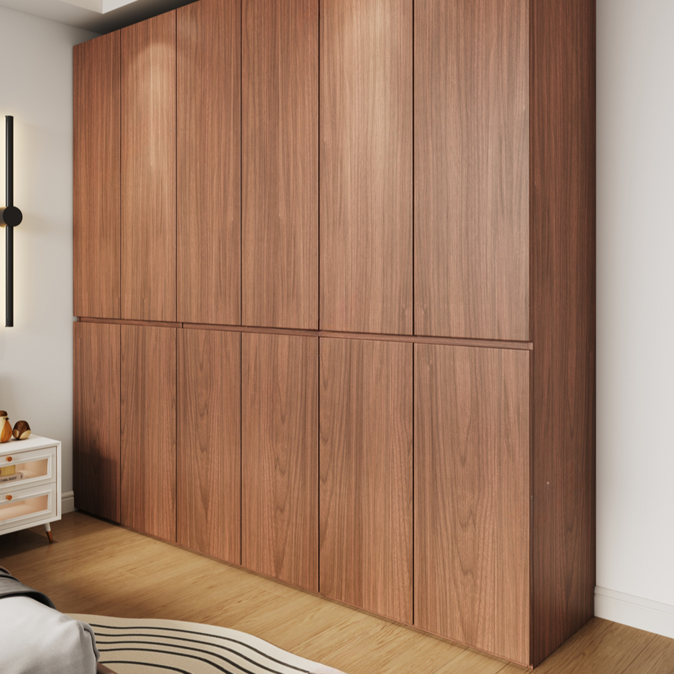 Acorn Minimalist Laminate Wardrobe Closet with Soft Close Door, Interior Shelves, and Clothing Rod