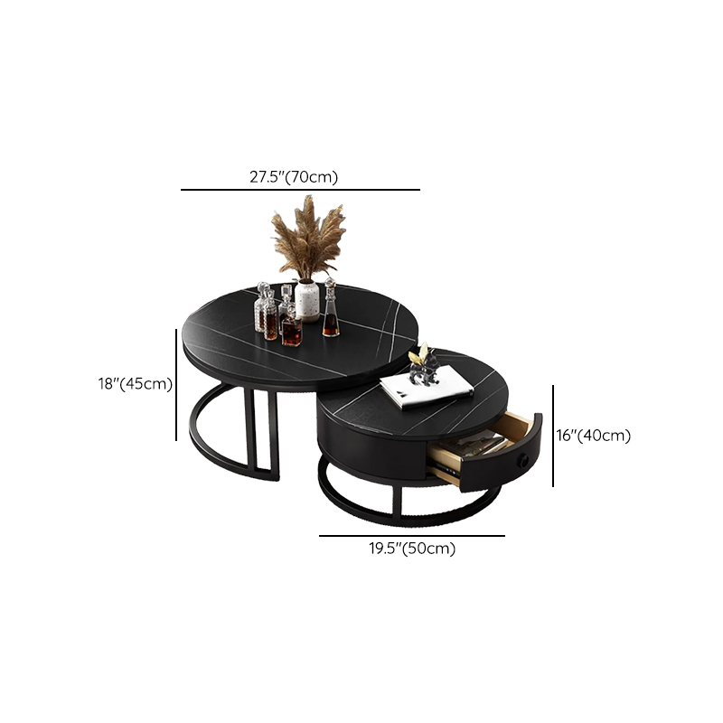 Nested Orbicular Framework Accent Table for Foyer Use - image 22