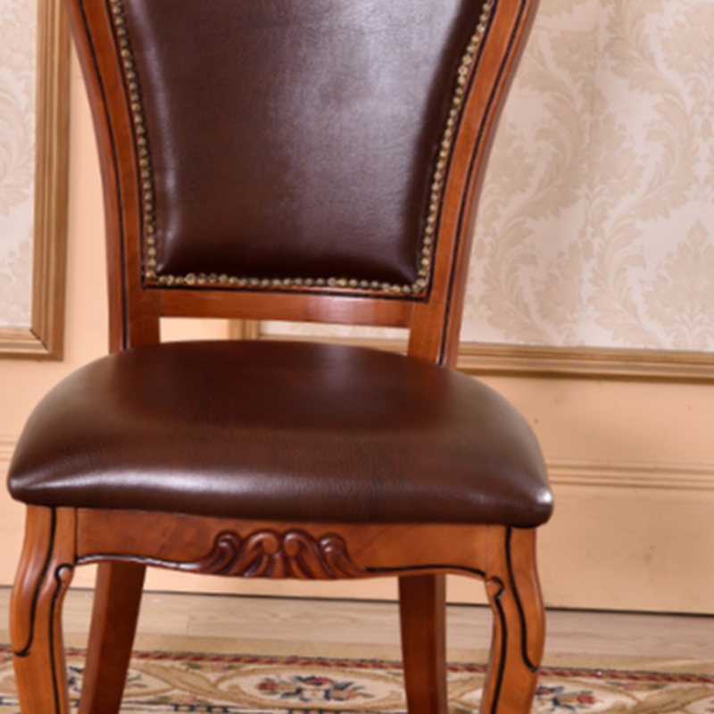 Modern Simple Style Queen Anne Upholstered Arm Chair with Arms, Walnut Timber Legs - image 9