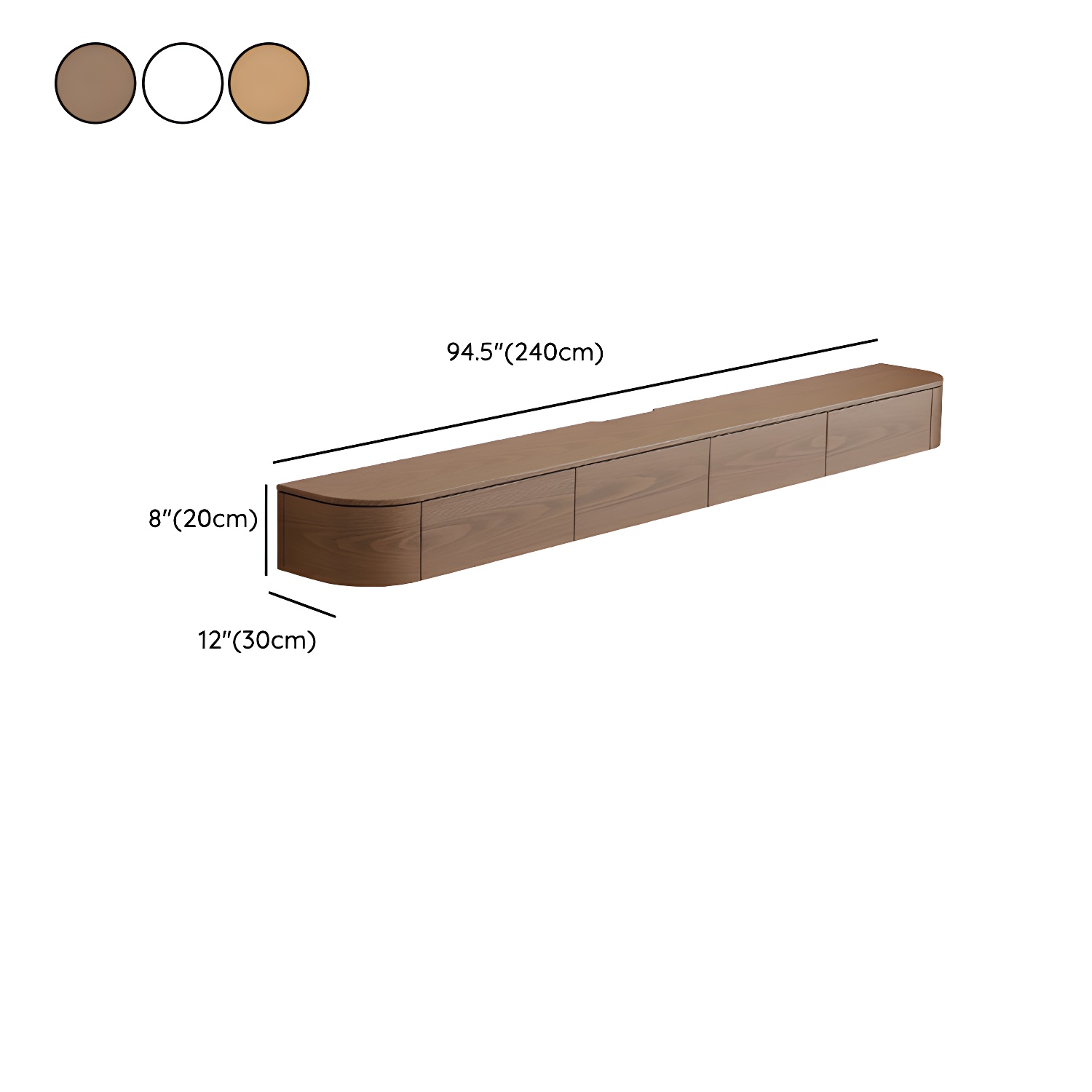 Scandinavian Wood TV Stand with Drawers and Cabinet for TVs Over 67 Inches Long - image 14