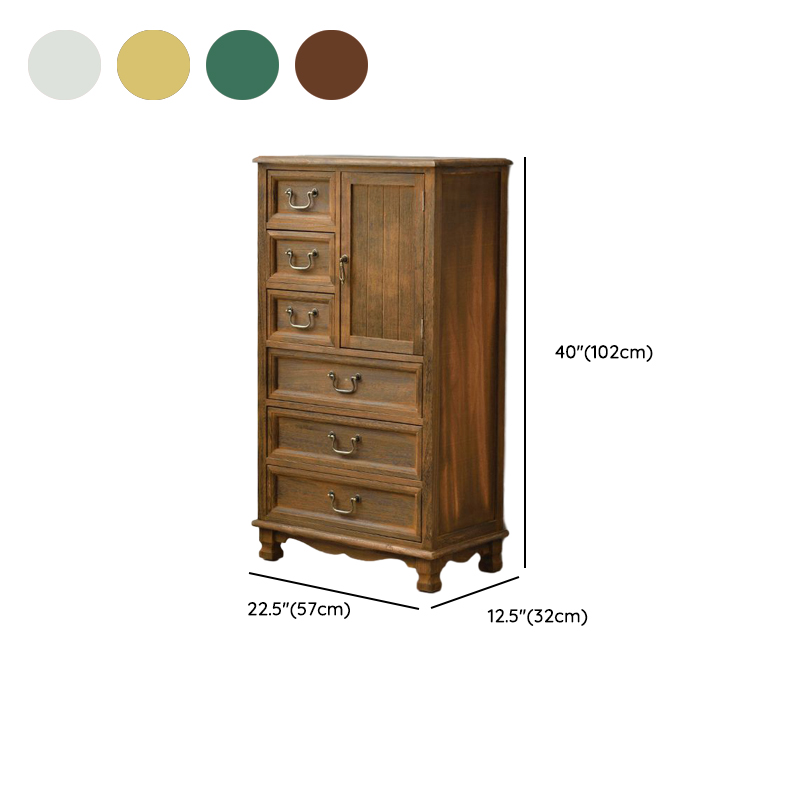 Coastal Style Storage Chest Solid Wood Countertop with Drawers and Doors - image 19