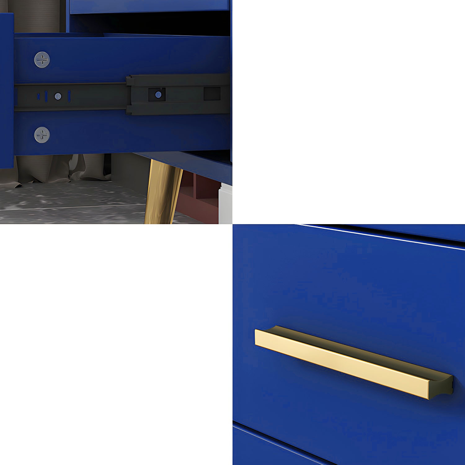 Scandinavian Engineered Wood TV Media Stand Matte Finish Media Console with Drawers - image 12