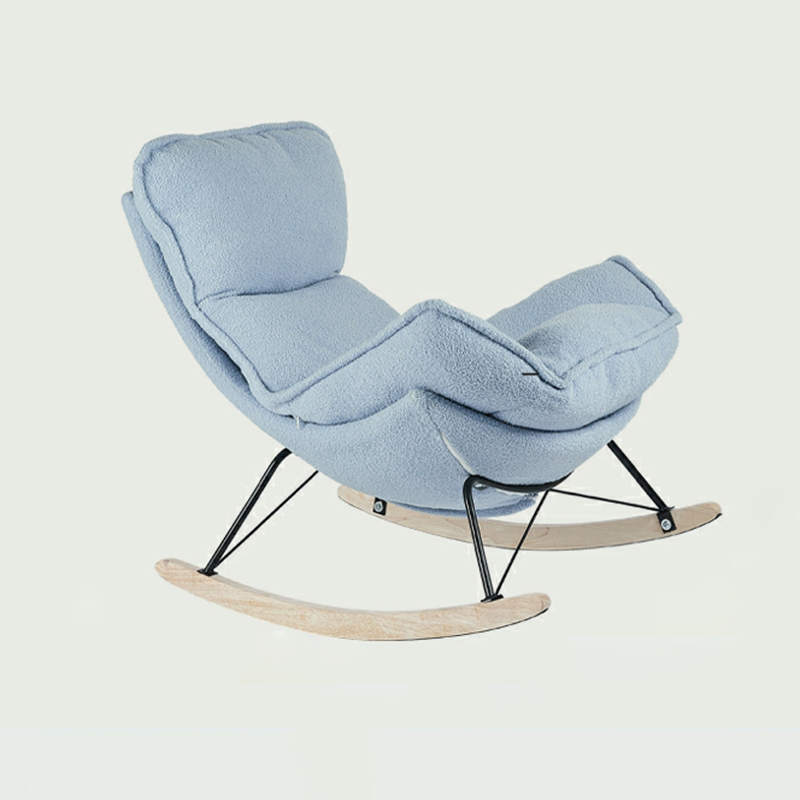 Comfortable Upholstered Rocking Chair with Solid Wood Frame for Modern Home Decor - image 3