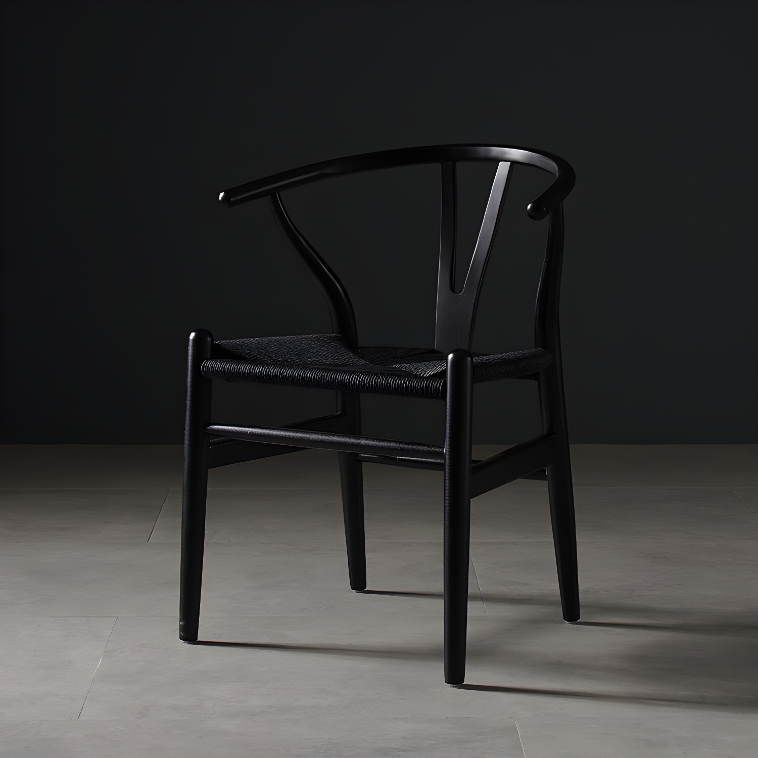 Scandinavian Style Wood Dining Chair Dining Room Wishbone Chair with Arm