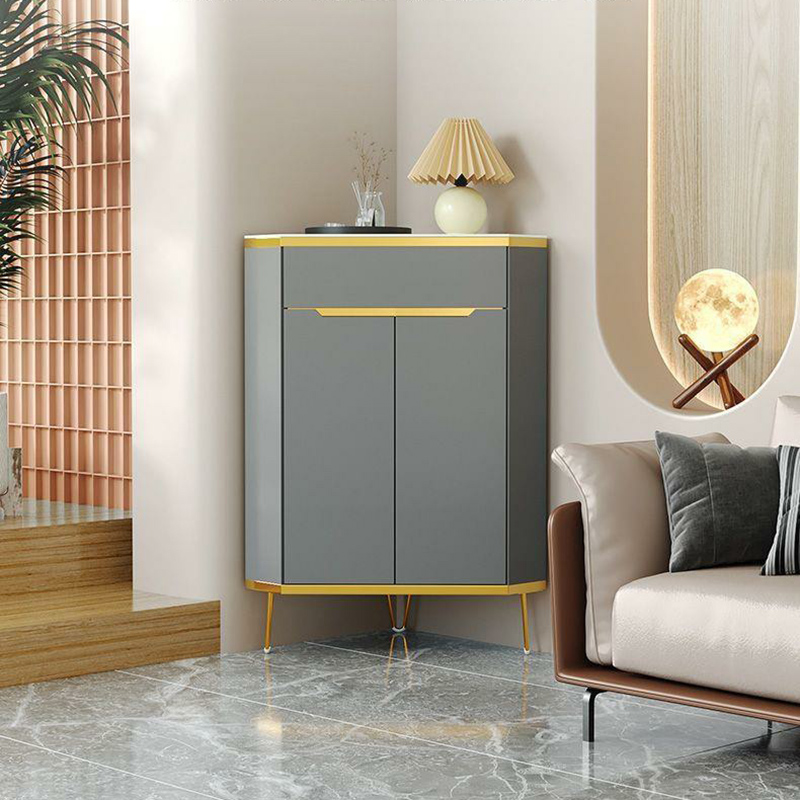 Glam Gold Corner Cabinet with Drawers and Cabinet Included- Scratch resistant & Soft-Close Doors - image 4