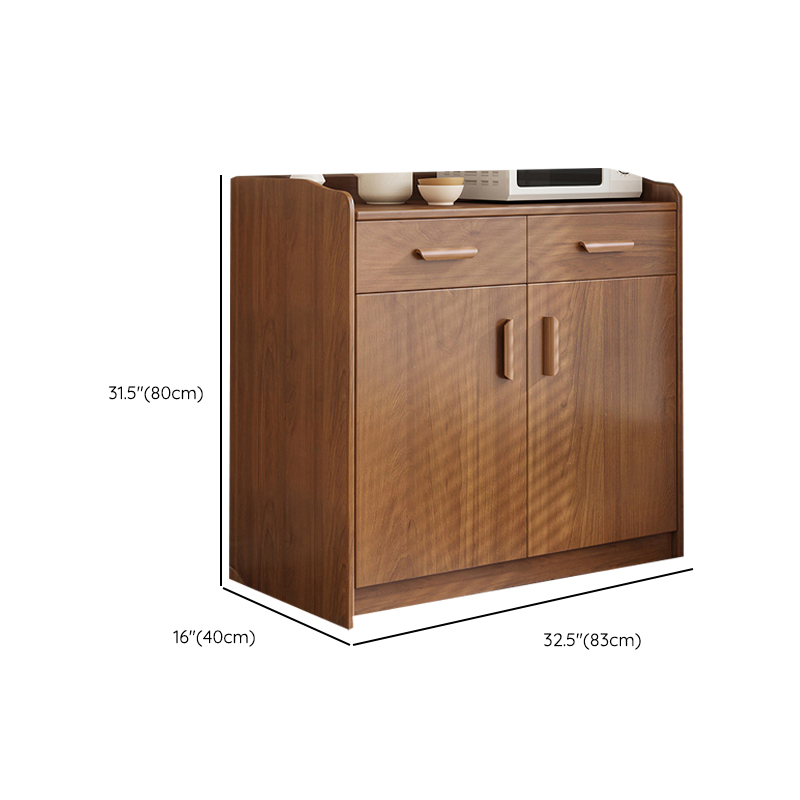 Modish Sideboard/Microwave Shelf Cabinet with Multiple Drawers, Narrow Size, 1 to 3 Shelves, Larder Storage, Timber Countertop, and Various Doors - image 13