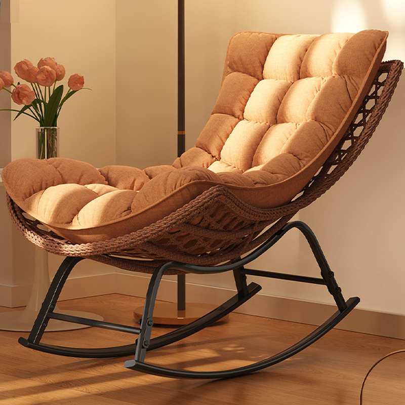 2 Piece Set/1 Piece Set Cushioned Rocking Chair with Ottoman in Resin with Rear in a Modern Simple Style - image 4