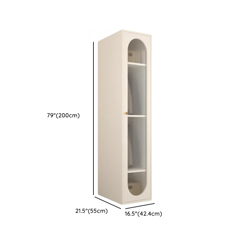 Chalk Casual Unattached Wardrobe with Adaptable Shelf, Soft Close Door, Hanging Rod, and Articulated Mechanism - image 14